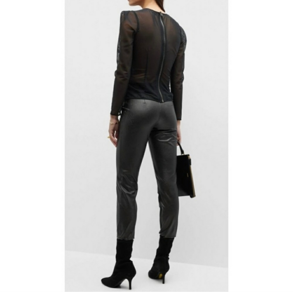 Spanx Black Faux Leather Joggers - Picture 2 of 11